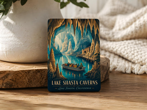 Lake Shasta Caverns Fridge Magnet, California Cave Landmark Souvenir Magnet, Lake Shasta Travel Gift