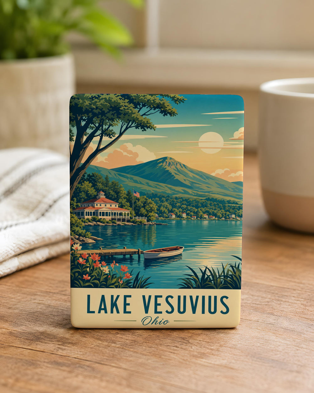 Lake Vesuvius Ohio Fridge Magnet, Lake Vesuvius OH Souvenir Magnet, Ohio Lake Travel Keepsake Magnet