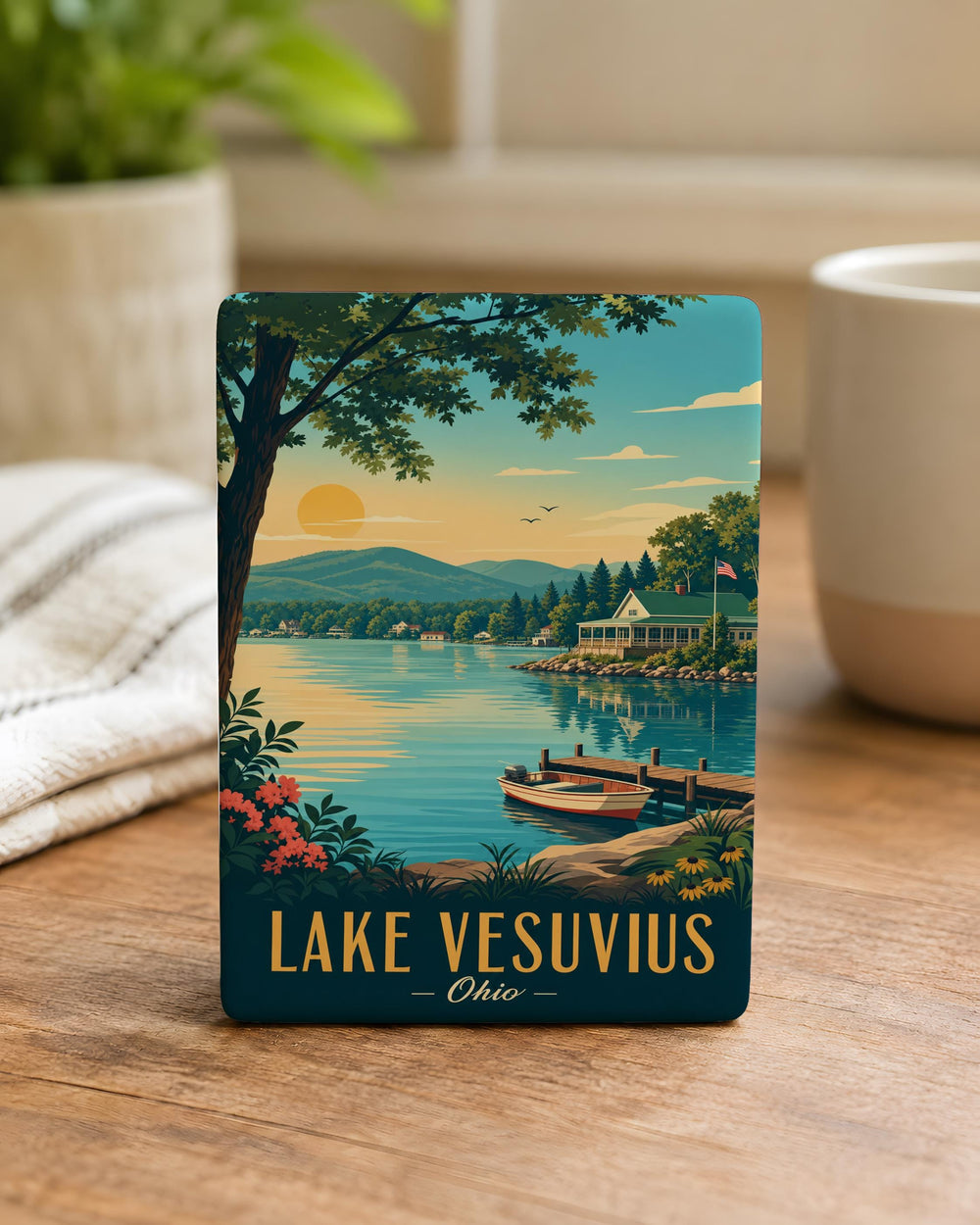 Lake Vesuvius Ohio Fridge Magnet, Lake Vesuvius State Forest Souvenir Magnet, Ohio Travel Keepsake Magnet