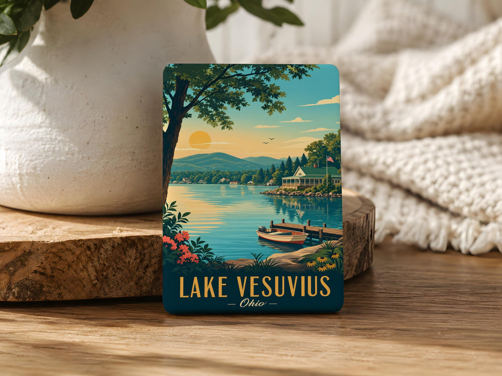 Lake Vesuvius Ohio Fridge Magnet, Lake Vesuvius State Forest Souvenir Magnet, Ohio Travel Keepsake Magnet