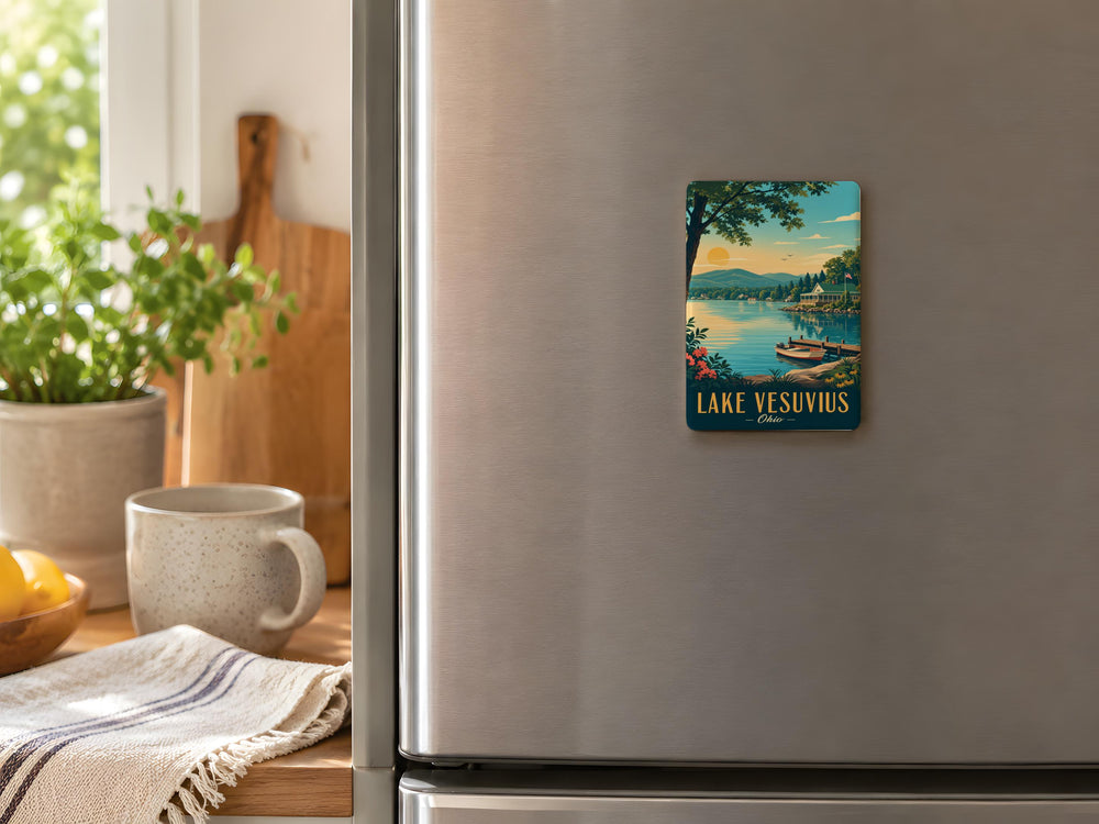 Lake Vesuvius Ohio Fridge Magnet, Lake Vesuvius State Forest Souvenir Magnet, Ohio Travel Keepsake Magnet