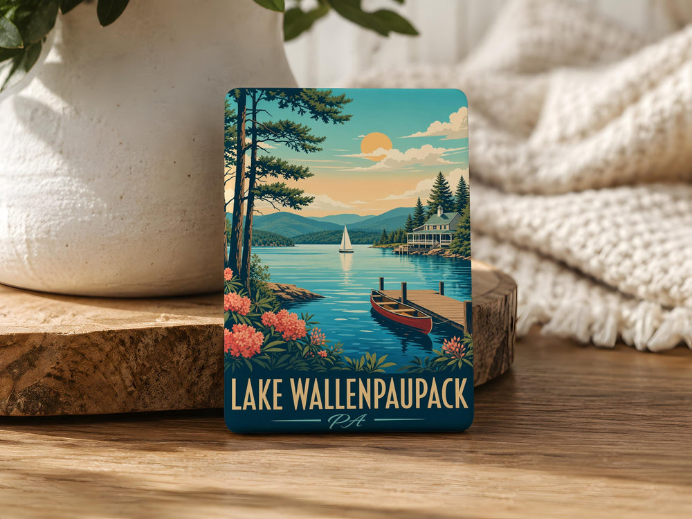 Lake Wallenpaupack PA Fridge Magnet, Pennsylvania Lake Souvenir Magnet, Poconos Travel Gift, Lake Wallenpaupack Keepsake