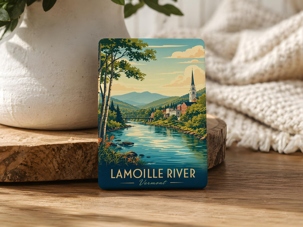 Lamoille River Fridge Magnet, Vermont River Souvenir, Scenic Waterway Keepsake, Nature Travel Gift