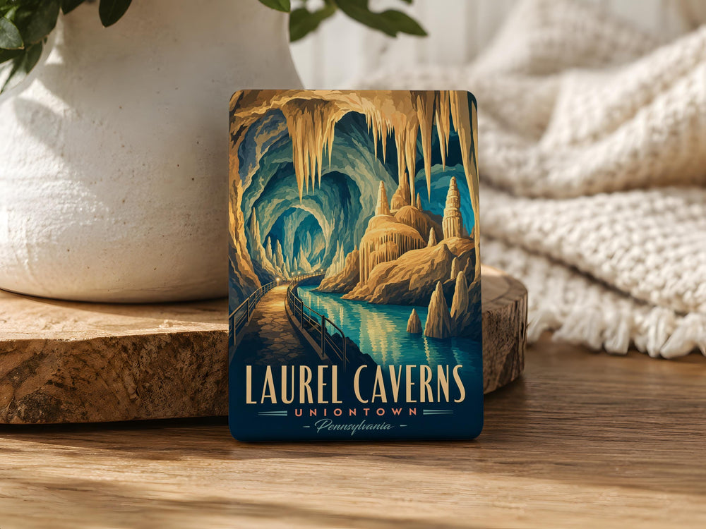 Laurel Caverns Fridge Magnet, Pennsylvania Cave Souvenir, Underground Cavern Gift, Speleology Lover Magnet