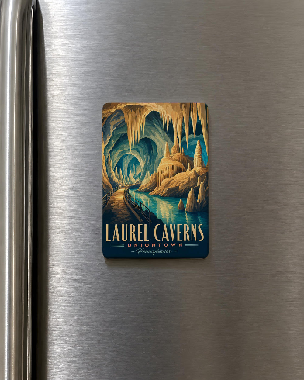 Laurel Caverns Fridge Magnet, Pennsylvania Cave Souvenir, Underground Cavern Gift, Speleology Lover Magnet
