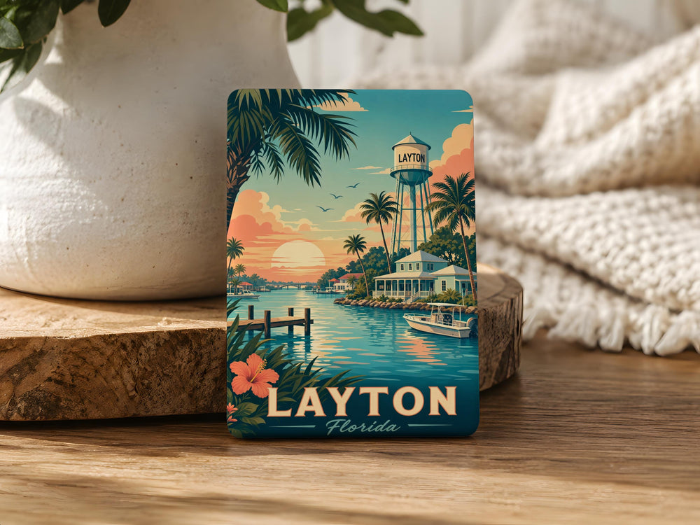 Layton Florida Fridge Magnet, Layton FL Souvenir Magnet, Florida Keys Travel Magnet, Coastal Town Keepsake Magnet