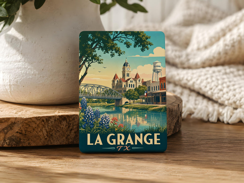 La Grange TX Fridge Magnet, La Grange Texas Souvenir Magnet, Texas Travel Gift, La Grange Texas Keepsake Magnet
