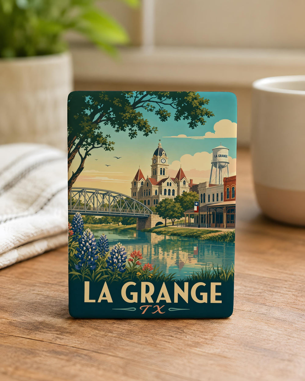 La Grange TX Fridge Magnet, La Grange Texas Souvenir Magnet, Texas Travel Gift, La Grange Texas Keepsake Magnet