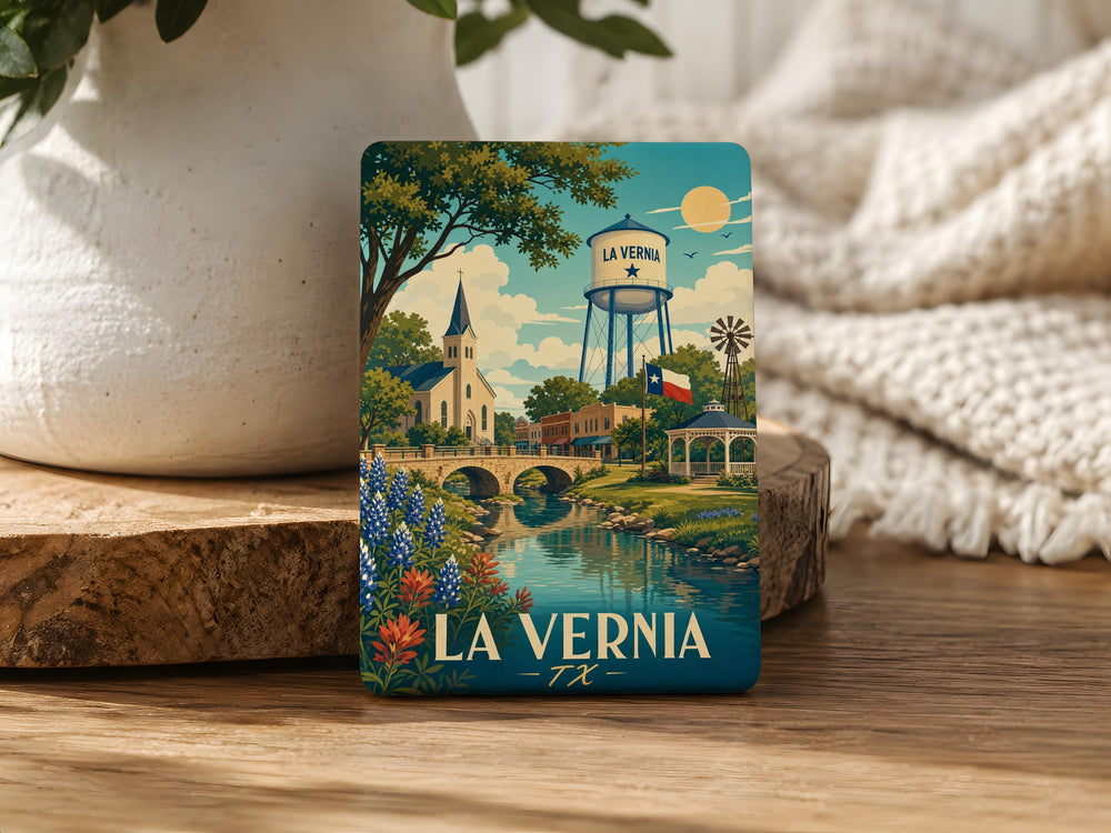 La Vernia TX Fridge Magnet, La Vernia Texas Souvenir Magnet, Texas Town Travel Keepsake, Small Town Gift