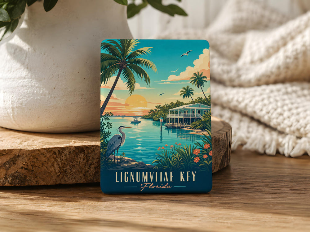 Lignumvitae Key Florida Fridge Magnet, Lignumvitae Key FL Souvenir Magnet, Florida Keys Travel Magnet