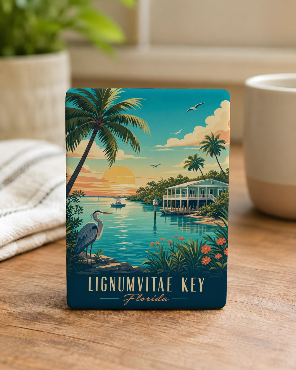 Lignumvitae Key Florida Fridge Magnet, Lignumvitae Key FL Souvenir Magnet, Florida Keys Travel Magnet