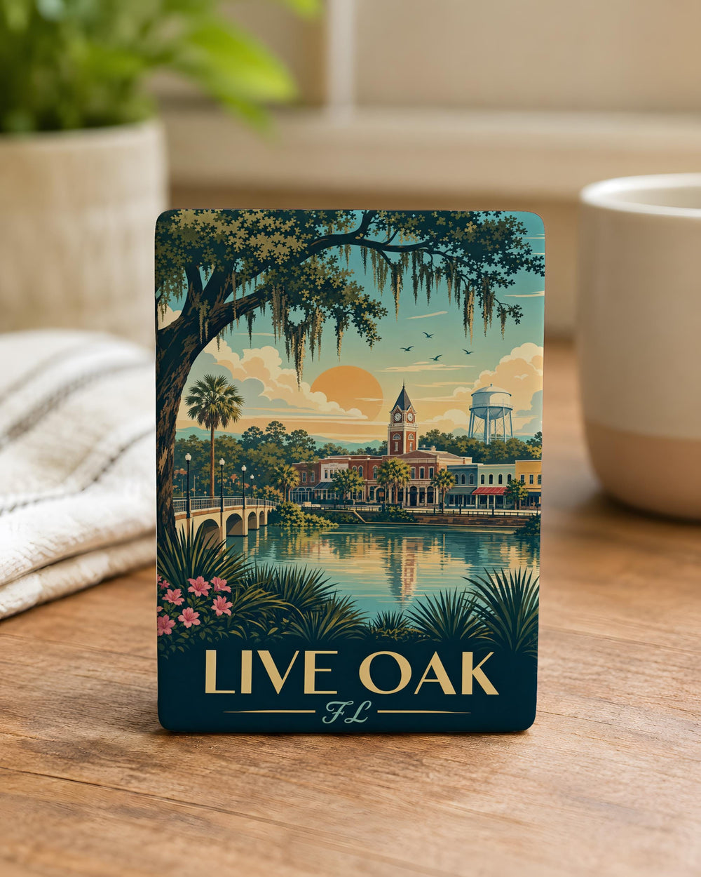 Live Oak Florida Fridge Magnet, Live Oak FL Souvenir Magnet, Florida Travel Gift, Small Town Florida Keepsake Magnet