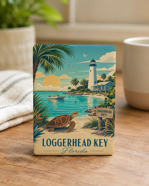 Loggerhead Key Florida Fridge Magnet, Loggerhead Sea Turtle Souvenir, Florida Keys Beach Travel Gift