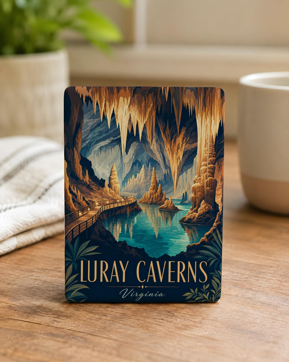 Luray Caverns Fridge Magnet, Virginia Cave Landmark Souvenir, Underground Cavern Travel Keepsake Magnet
