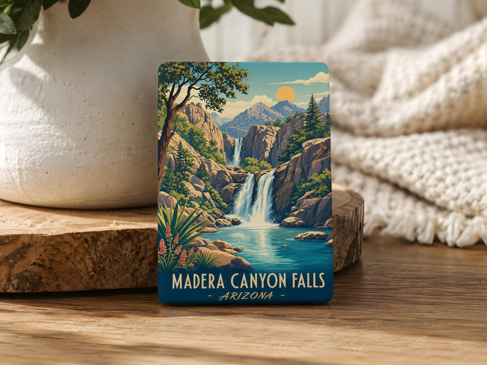 Madera Canyon Falls Fridge Magnet, Arizona Waterfall Souvenir, Nature Hike Travel Keepsake, Canyon Falls Landmark Magnet