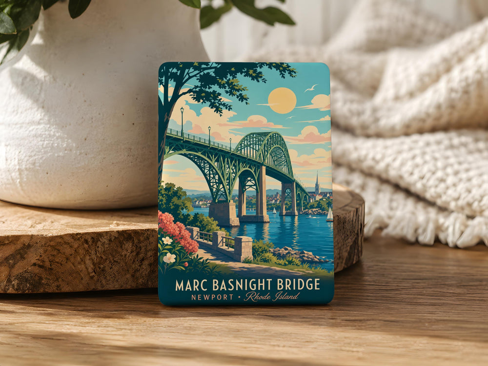 Marc Basnight Bridge Fridge Magnet, Washington NC Bridge Souvenir, North Carolina Landmark Magnet, Coastal River Crossing Gift