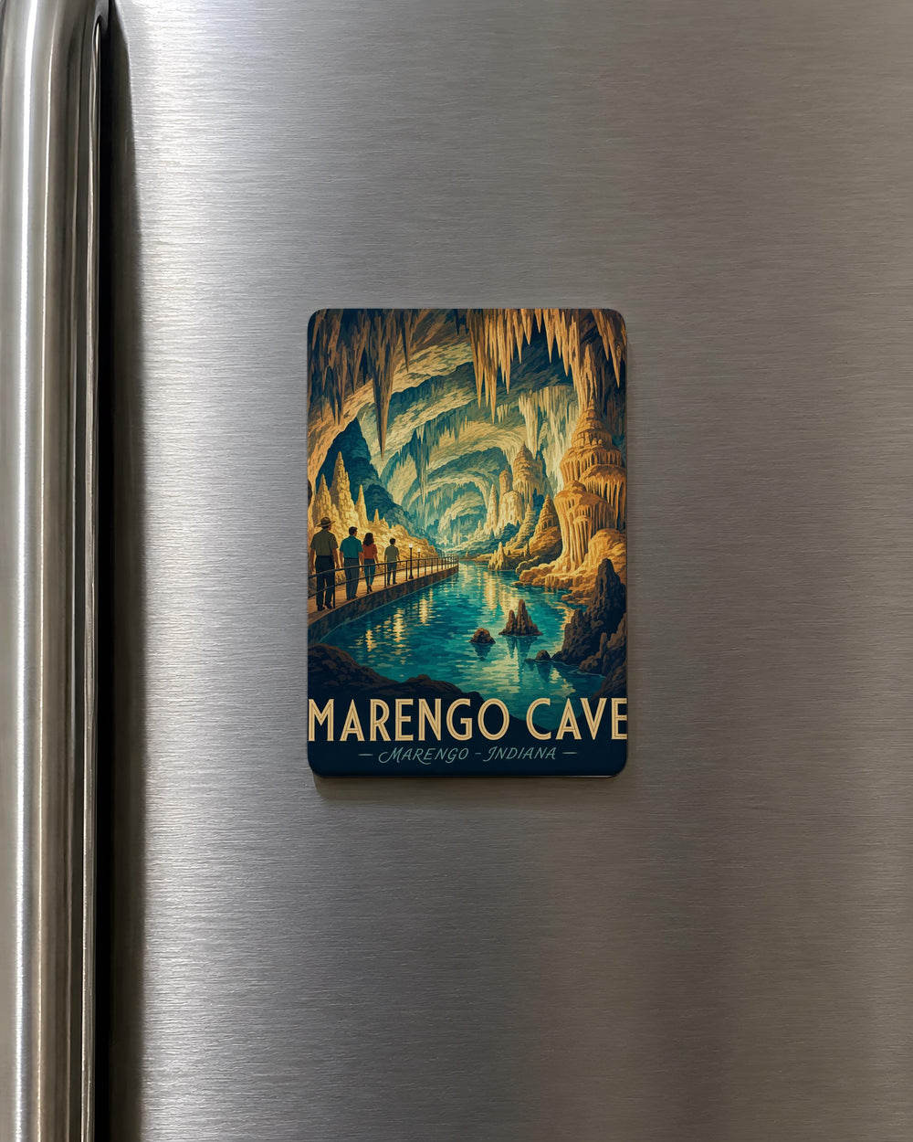 Marengo Cave Fridge Magnet, Indiana Cave Souvenir, Underground Cavern Gift, Cave Explorer Travel Keepsake