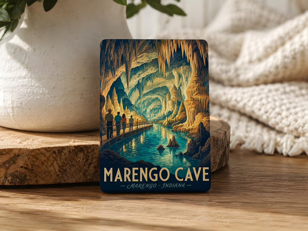 Marengo Cave Fridge Magnet, Indiana Cave Souvenir, Underground Cavern Gift, Cave Explorer Travel Keepsake