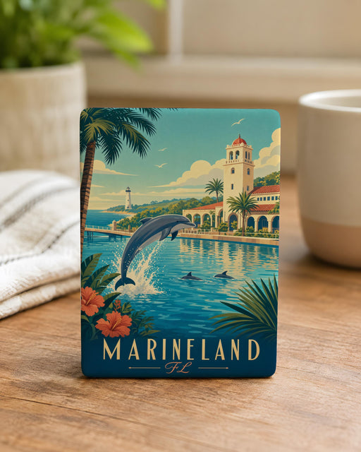 Marineland Florida Fridge Magnet, Marineland FL Souvenir Magnet, Florida Beach Town Travel Keepsake Magnet