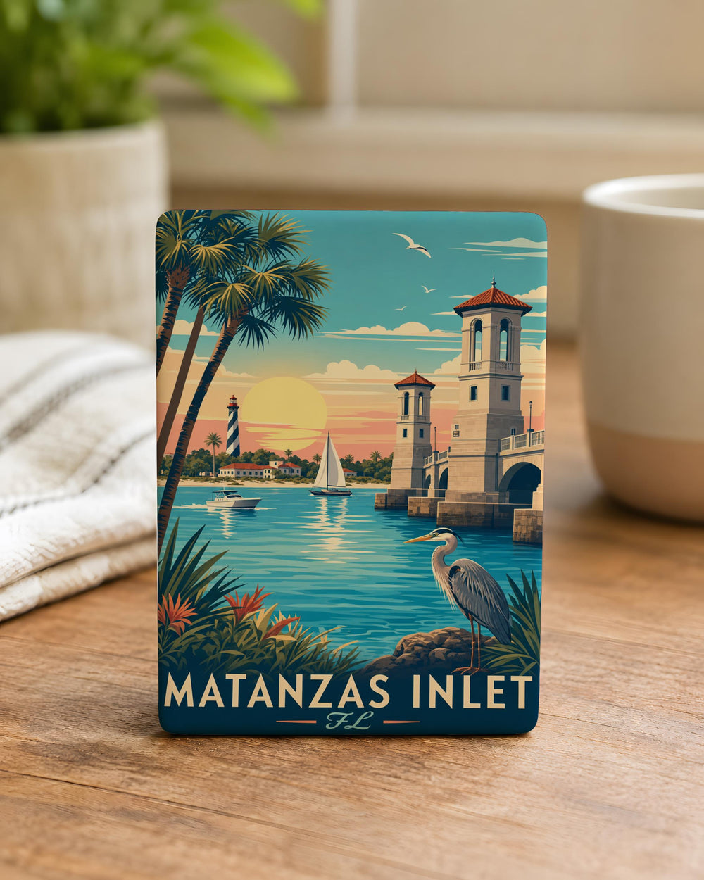 Matanzas Inlet Florida Fridge Magnet, Coastal Inlet Souvenir Magnet, Matanzas River Estuary Travel Gift