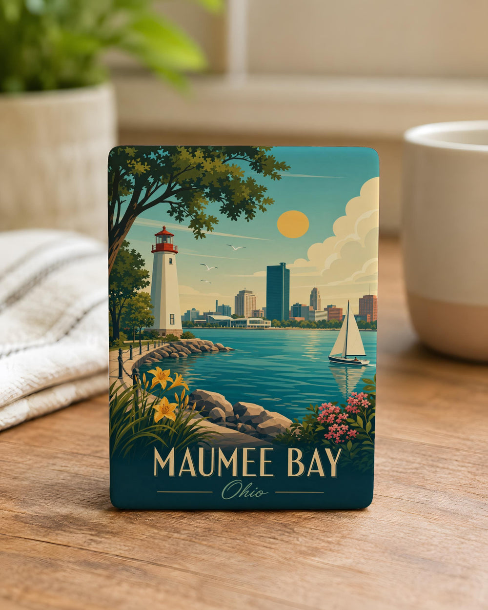 Maumee Bay Fridge Magnet, Maumee Bay Park Souvenir Magnet, Ohio Lake Erie Coastal Keepsake, Travel Gift for Nature Lovers