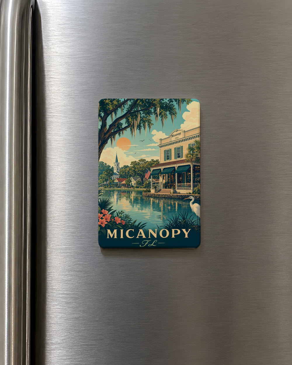 Micanopy Florida Fridge Magnet, Micanopy FL Souvenir Magnet, Florida Travel Keepsake, Micanopy Gift, Small Town Florida Magnet
