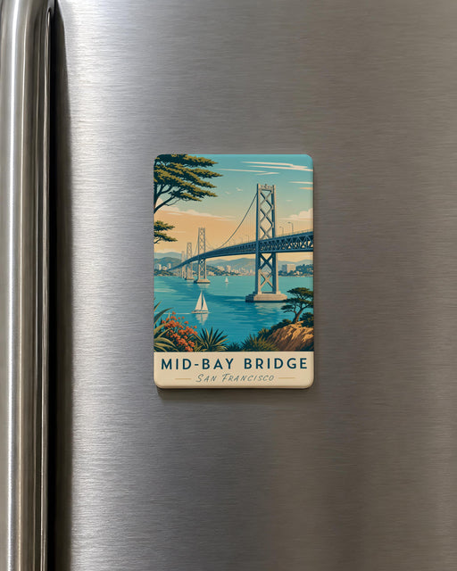 Mid-Bay Bridge Fridge Magnet, Florida Coastal Bridge Souvenir, Destin Bridge Landmark Magnet, Travel Keepsake Magnet