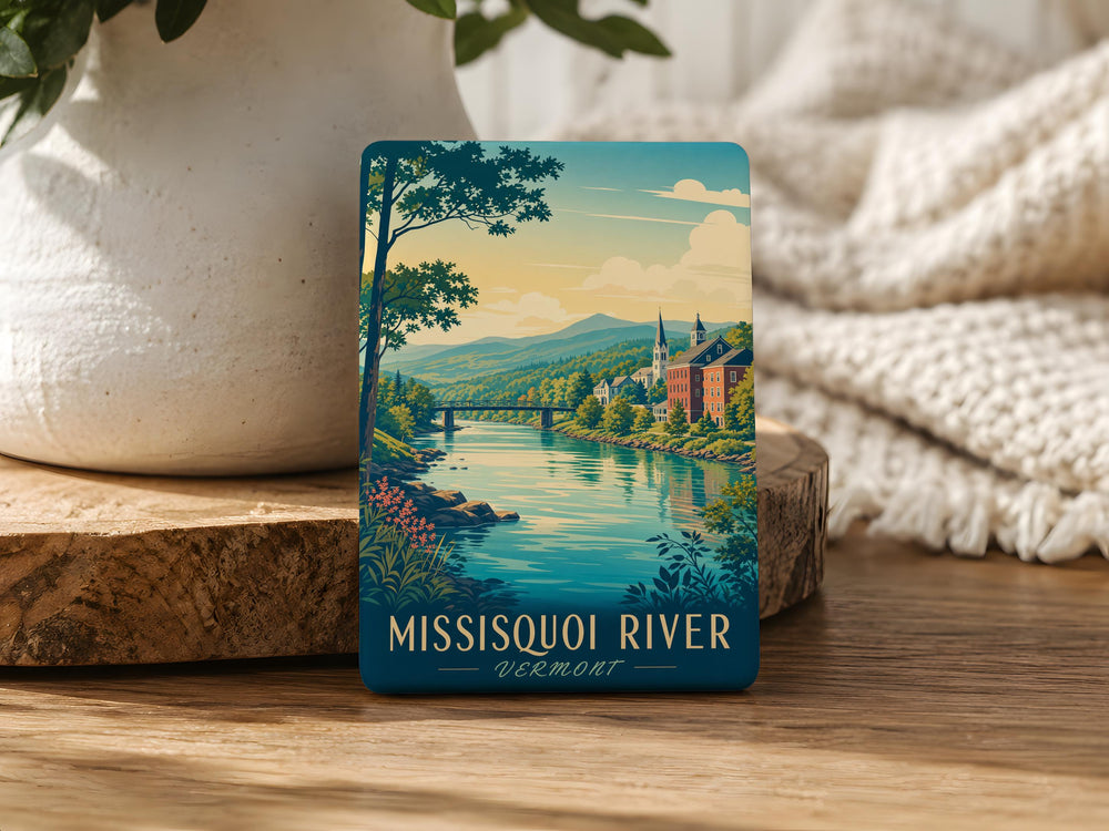 Missisquoi River Fridge Magnet, Vermont River Souvenir, Nature Travel Keepsake, River Landscape Magnet, Outdoor Adventure Gift