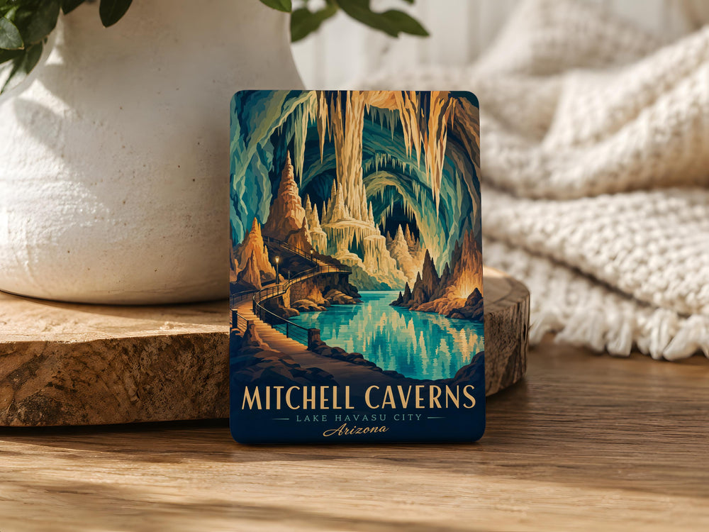 Mitchell Caverns Fridge Magnet, Cave Landmark Souvenir Magnet, Desert Caverns Travel Gift, California Caverns Keepsake Magnet