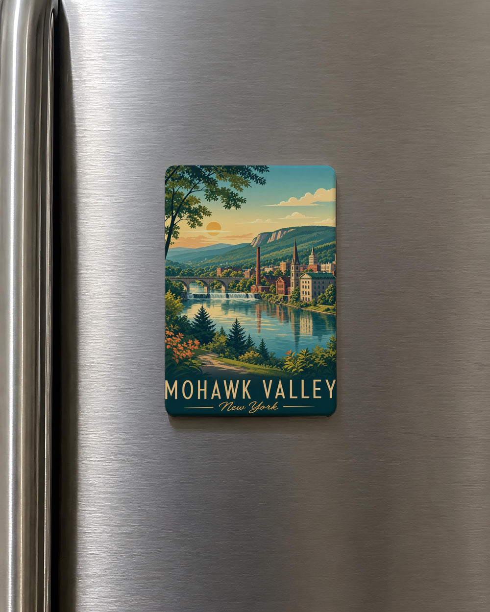 Mohawk Valley Fridge Magnet, Mohawk Valley New York Souvenir Magnet, Upstate NY Travel Keepsake Magnet