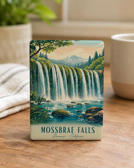 Mossbrae Falls Waterfall Fridge Magnet, Dunsmuir California Nature Landmark Souvenir Magnet, Scenic Travel Keepsake Gift