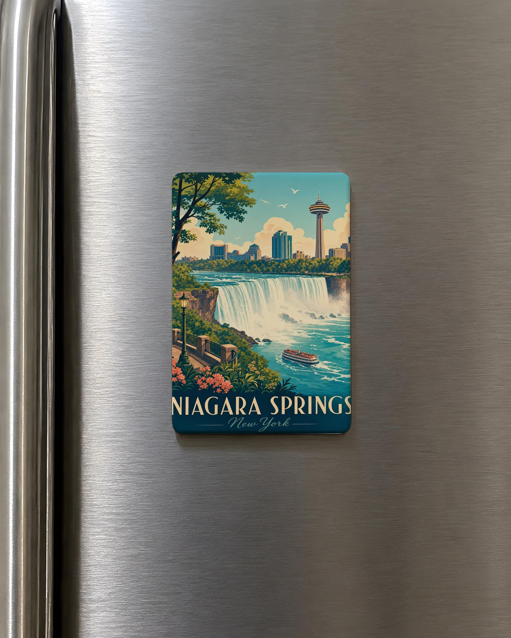 Niagara Springs Fridge Magnet, Niagara Falls Souvenir Magnet, New York Travel Gift, Waterfall Keepsake Magnet