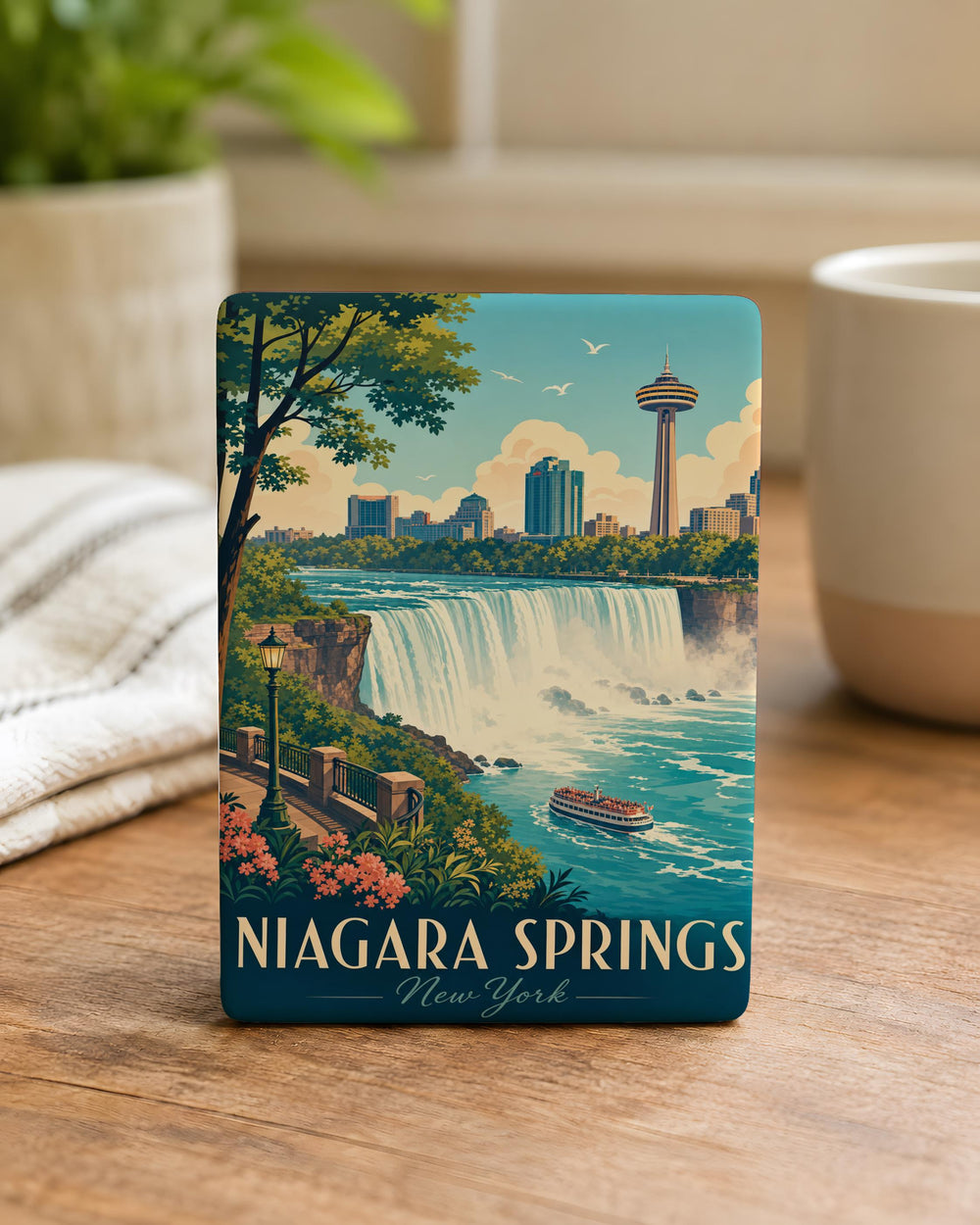 Niagara Springs Fridge Magnet, Niagara Falls Souvenir Magnet, New York Travel Gift, Waterfall Keepsake Magnet
