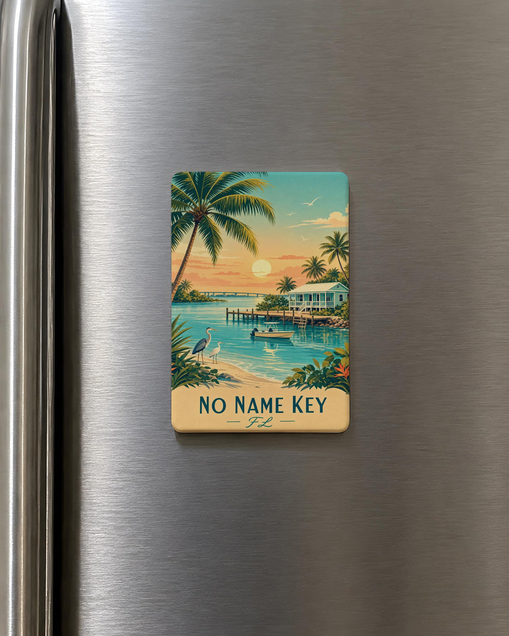 Florida Keys Fridge Magnet, Key West Souvenir Magnet, Tropical Island Vacation Travel Gift, Coastal Florida Keepsake Magnet