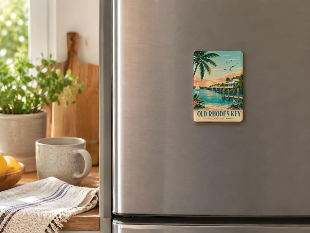 Old Rhodes Key Fridge Magnet, Rhodes Island Key Souvenir Magnet, Greece Travel Keepsake Magnet, Coastal Landmark Magnet