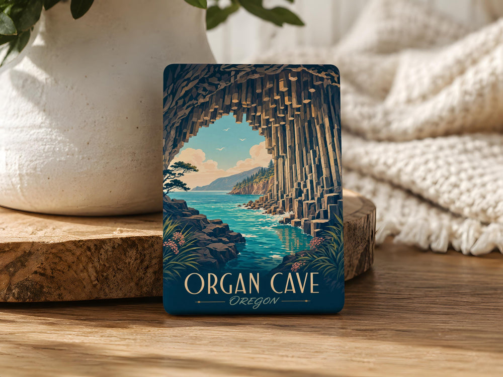 Organ Cave Fridge Magnet, Cave Interior Decor, Underground Cavern Scene, Nature Cave Gift, Travel Souvenir Magnet