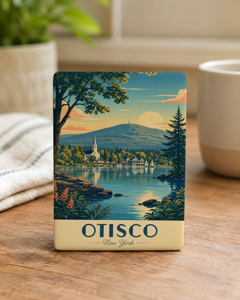 Otisco Lake Fridge Magnet, Otisco New York Souvenir Magnet, Finger Lakes Travel Keepsake, Lake House Kitchen Magnet