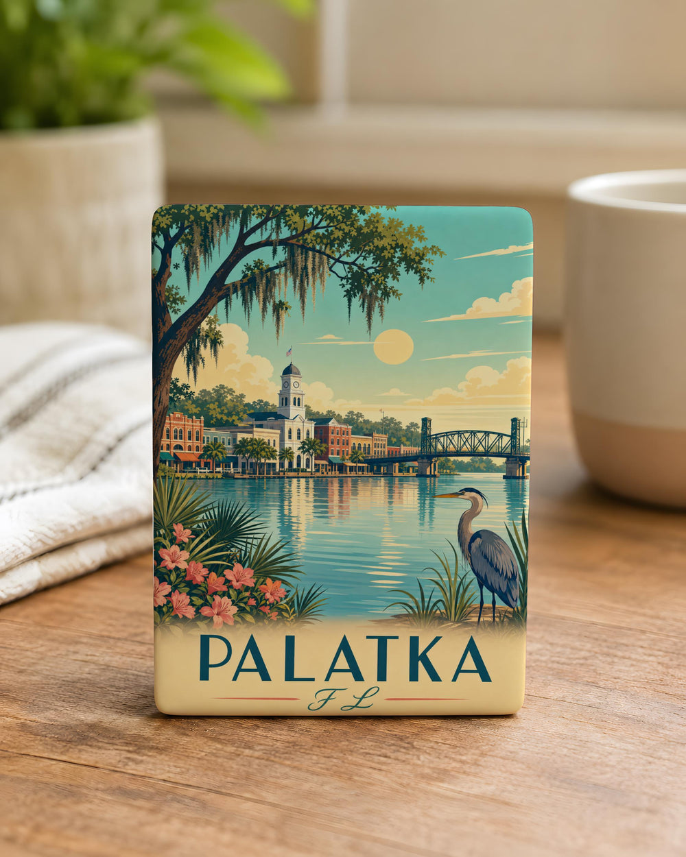 Palatka FL Fridge Magnet, Palatka Florida Souvenir Magnet, St Johns River Hometown Travel Keepsake Gift