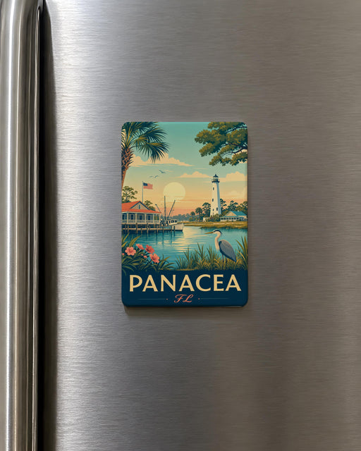Panacea Florida Fridge Magnet, Panacea FL Souvenir Magnet, Gulf Coast Vacation Keepsake, Coastal Town Travel Gift
