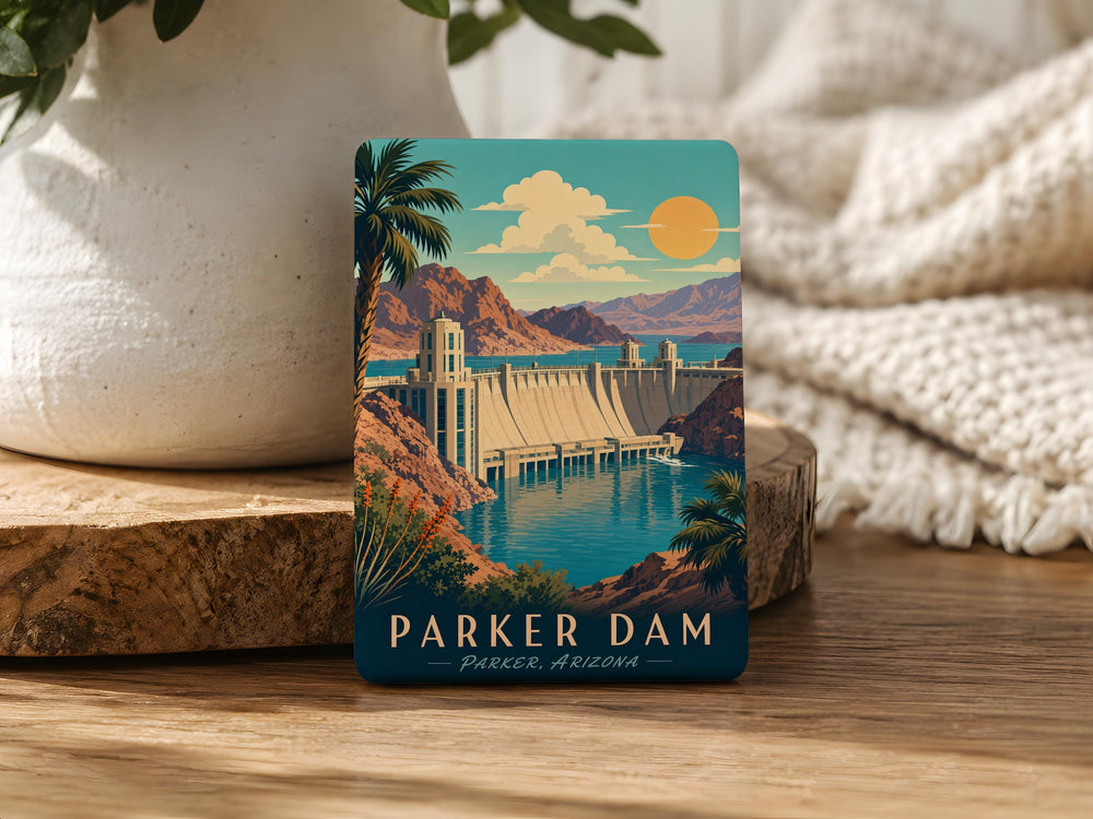 Parker Dam Fridge Magnet, Parker Dam Landmark Souvenir Magnet, Colorado River Dam Travel Gift Magnet