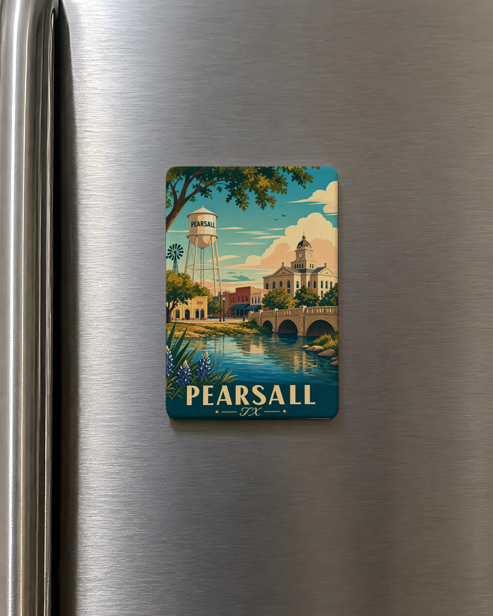 Pearsall TX Fridge Magnet, Pearsall Texas Souvenir Magnet, City Name Travel Keepsake, Hometown Gift, South Texas Magnet