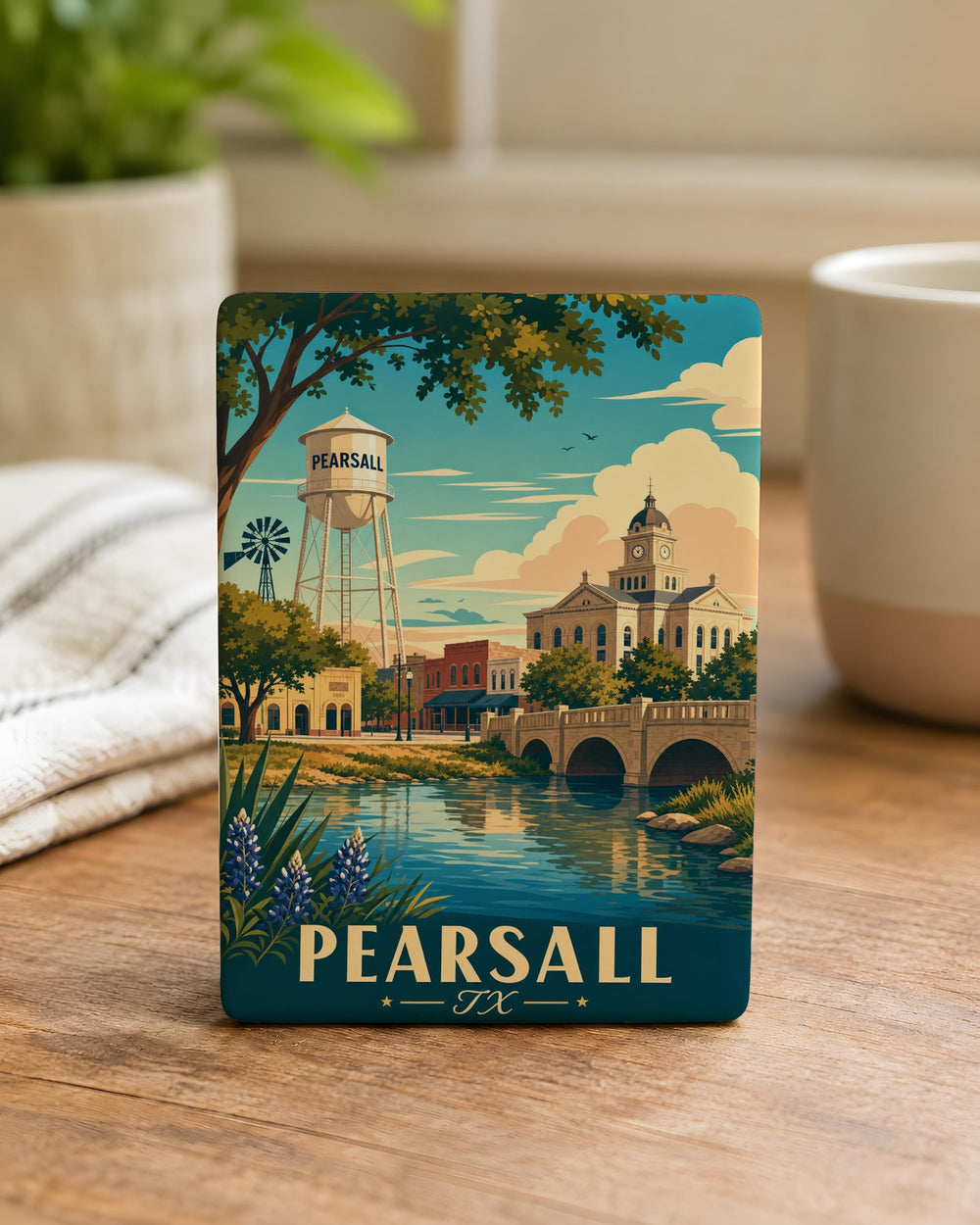 Pearsall TX Fridge Magnet, Pearsall Texas Souvenir Magnet, City Name Travel Keepsake, Hometown Gift, South Texas Magnet