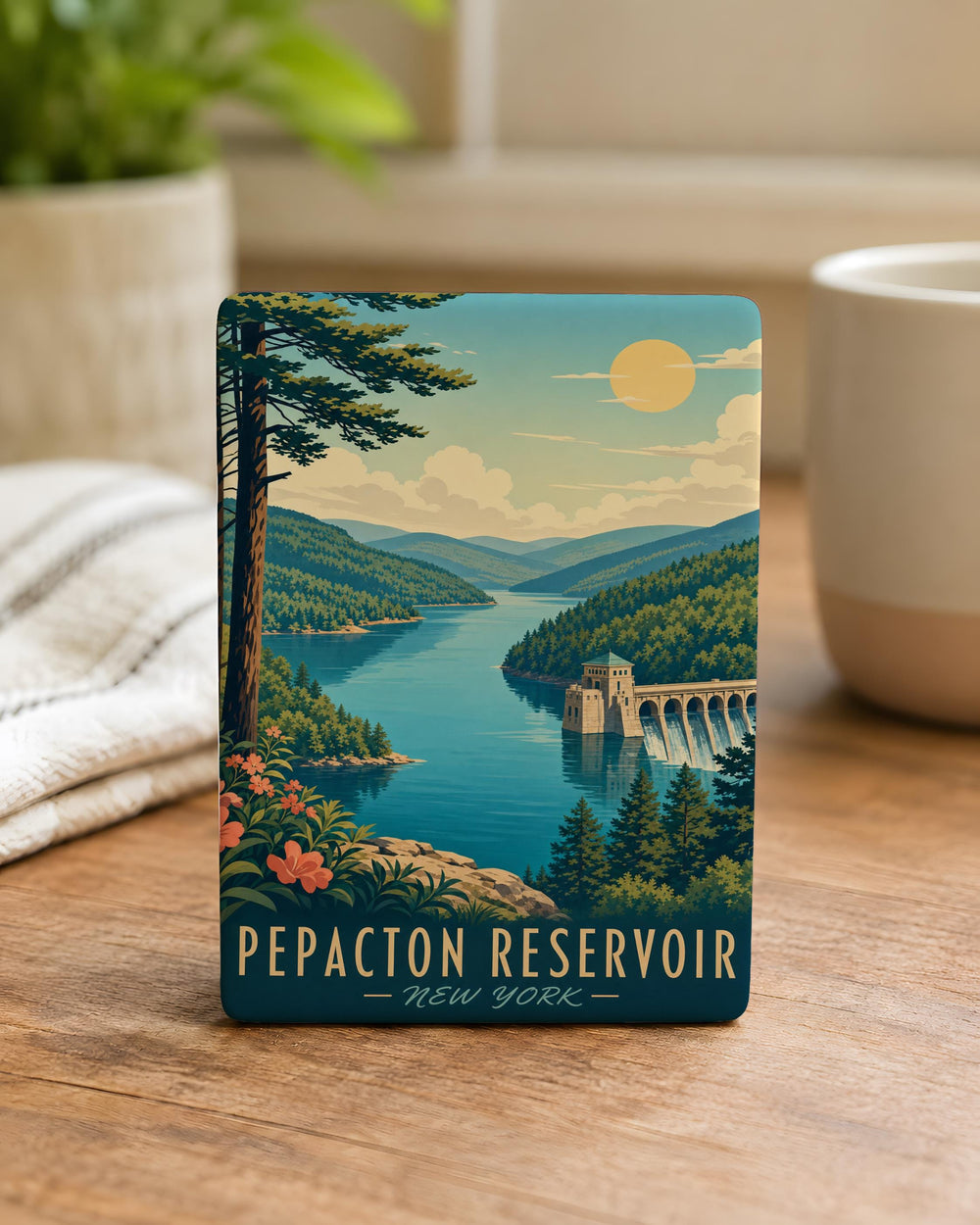Pepacton Reservoir Fridge Magnet, Pepacton Reservoir New York Souvenir, Catskills Reservoir Travel Magnet, Delaware County NY Magnet