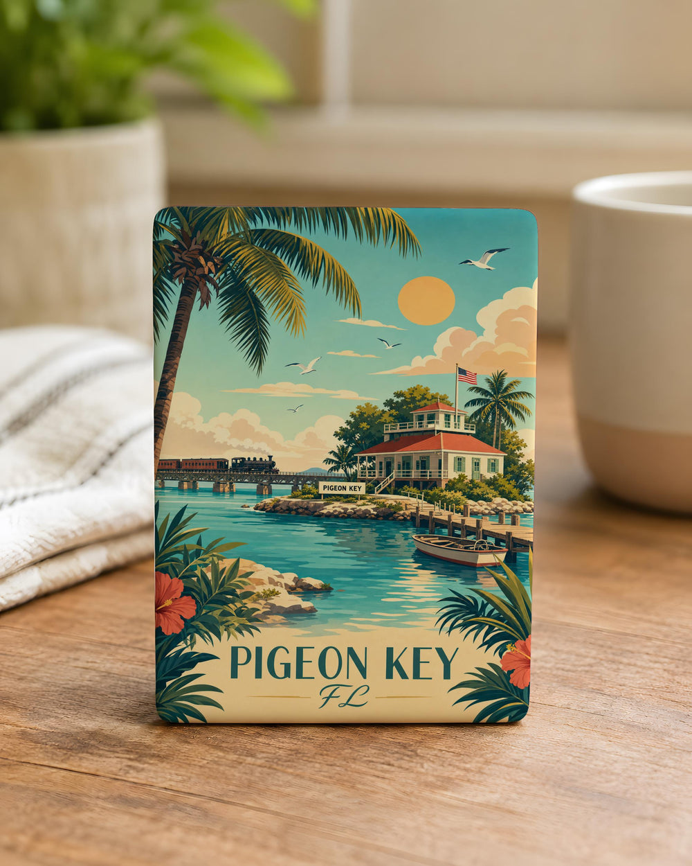 Pigeon Key Florida Fridge Magnet, Overseas Highway Key West Souvenir, Florida Keys Travel Gift, Coastal Road Trip Keepsake