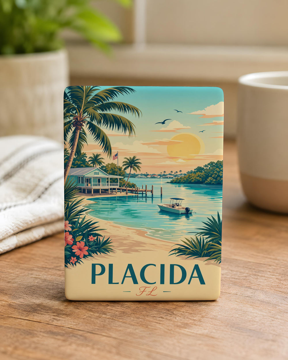 Placida Florida Fridge Magnet, Placida FL Souvenir Magnet, Coastal Gulf Coast Town Travel Keepsake Magnet