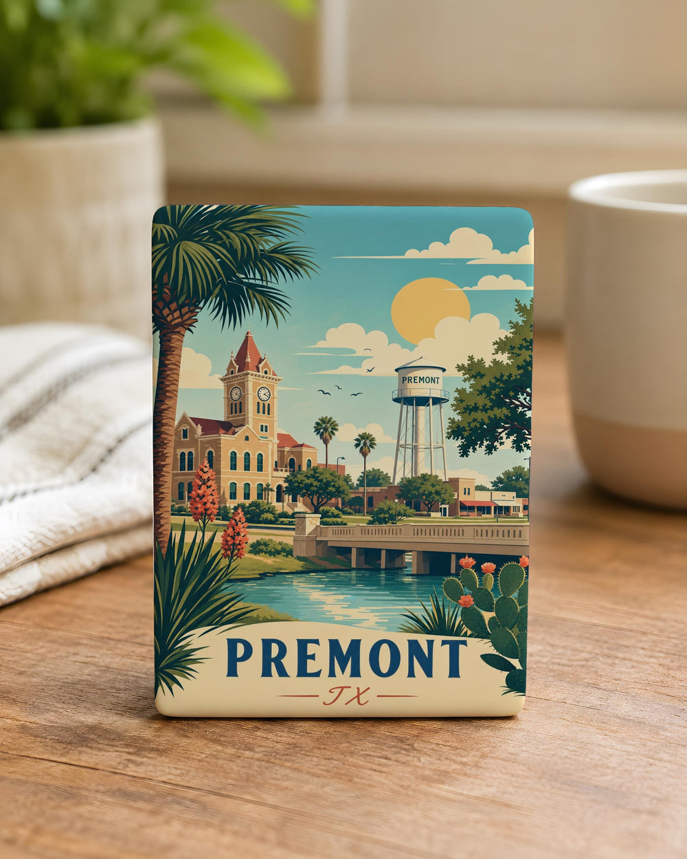 Premont TX Fridge Magnet, Premont Texas Souvenir Magnet, South Texas Travel Keepsake, City Name Refrigerator Magnet