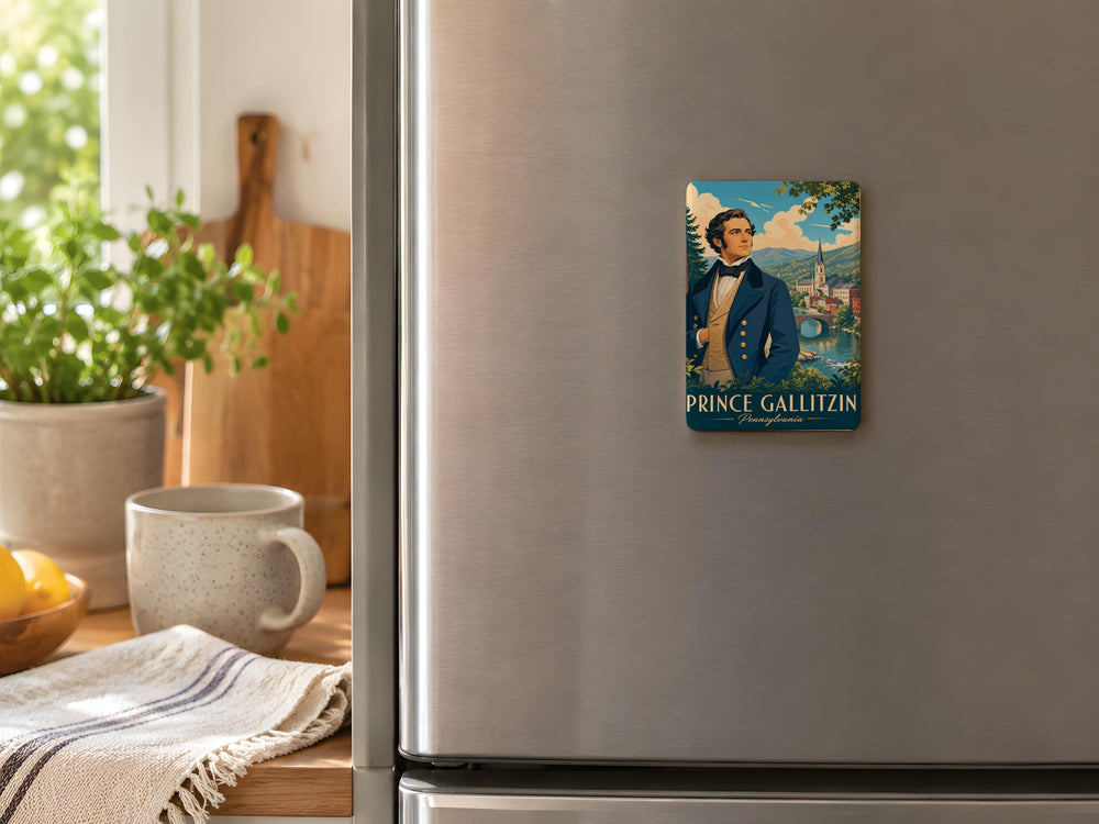 Prince Gallitzin Pennsylvania Fridge Magnet, Small Town Name Souvenir Magnet, Travel Keepsake Refrigerator Magnet