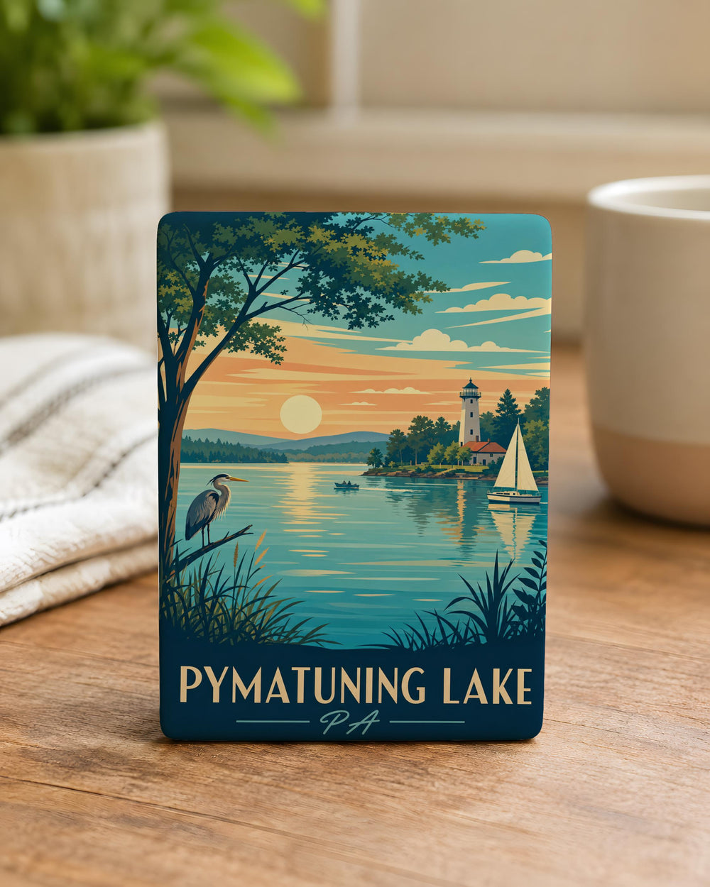 Pymatuning Lake PA Fridge Magnet, Pennsylvania Lake Souvenir Magnet, Pymatuning State Park Travel Keepsake Magnet