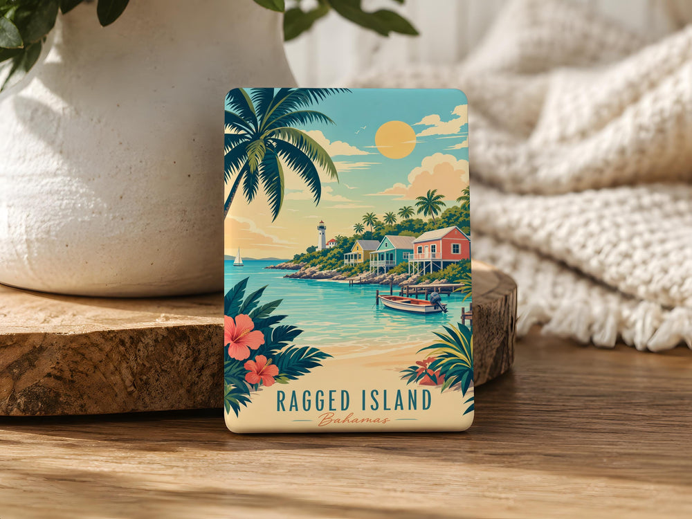 Ragged Island Fridge Magnet, Ragged Island Souvenir Magnet, Island Travel Keepsake, Coastal Island Decor Magnet