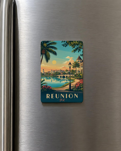 Reunion Florida Fridge Magnet, Reunion FL Souvenir, Vacation Destination Keepsake, Florida Travel Gift, Reunion FL Landmark Magnet